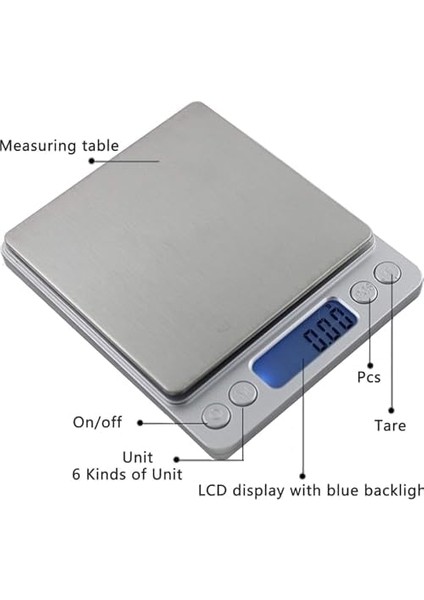 Mutfak Terazisi 3 kg 0.1 G Metal Platformlu Premium Terazi, Şık ve Dayanıklı Tasarım fiyatları