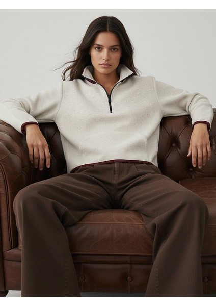 Ltb Zerapa Yarım Fermuarlı Kadın Sweatshırt