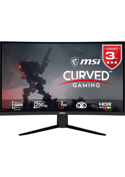 Msı G32C4X 31.5" 1 Ms Full Hd Curved 250 Hz Oyuncu Monitörü Teşhir