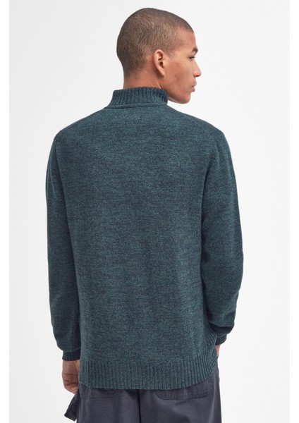 Essential Lambswool Half Zip Kazak GN95 Seaweed fırsatları