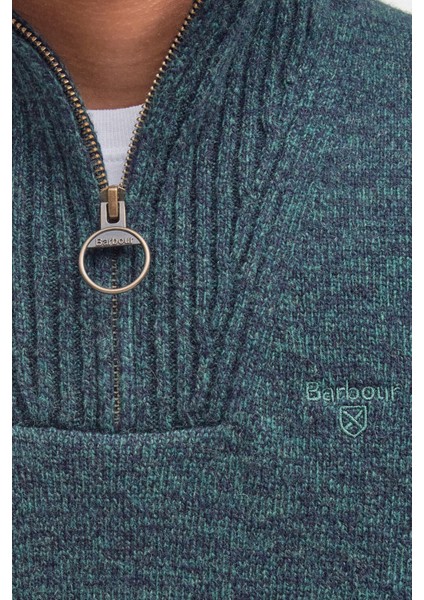 Essential Lambswool Half Zip Kazak GN95 Seaweed