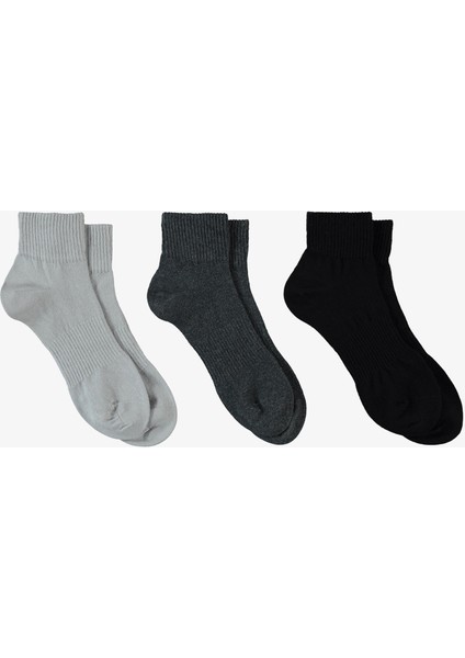 Unıted4 Kadın Gri/antrasit/siyah 3'lü Çorap
