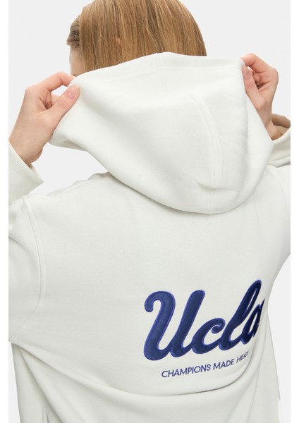 Esther Kemik Rengi Fermuarlı ve Cepli Nakışlı Loose Fit Kadın Sweatshirt fiyatları