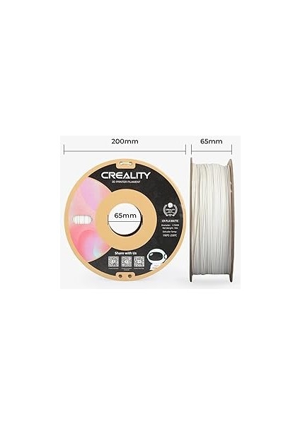 Cr-Pla Mat Filament 1,75 Mm, 1 kg Çevre Dostu Karton Bobin, Mat 3D Baskı Pla Filament, Boyutsal Hassasiyet ≤ 0,03 Mm, Creality 3D Yazıcılar Fdm ile Uyumlu (Gri) fiyatları