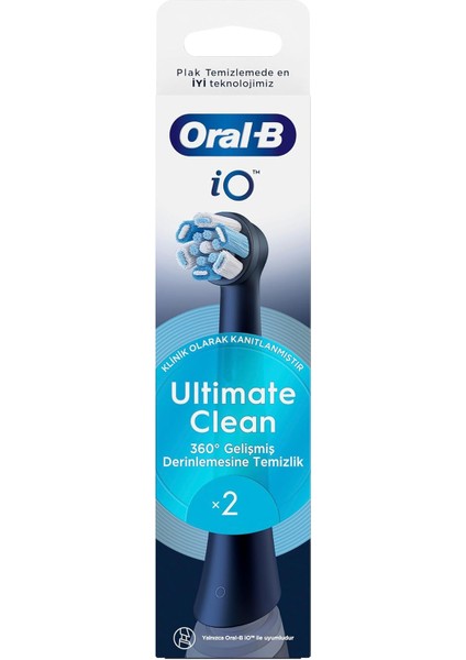 Oral-B Io Ultimate Clean Siyah Diş Fırçası Yedek Başlığı 2 Adet