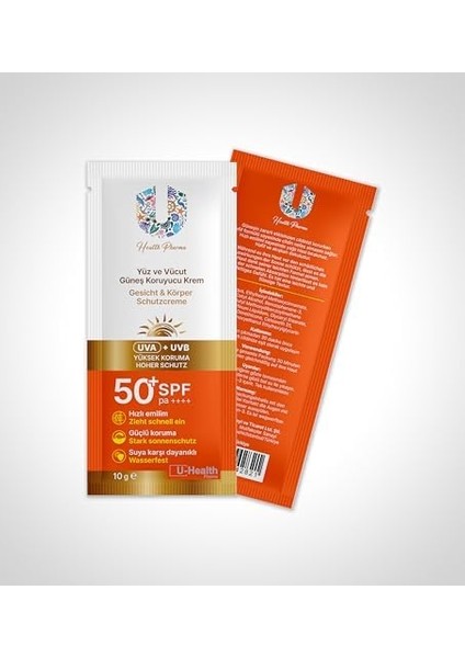 U Health Güneş Kremi 50 Spf 5 Adet 10 gr
