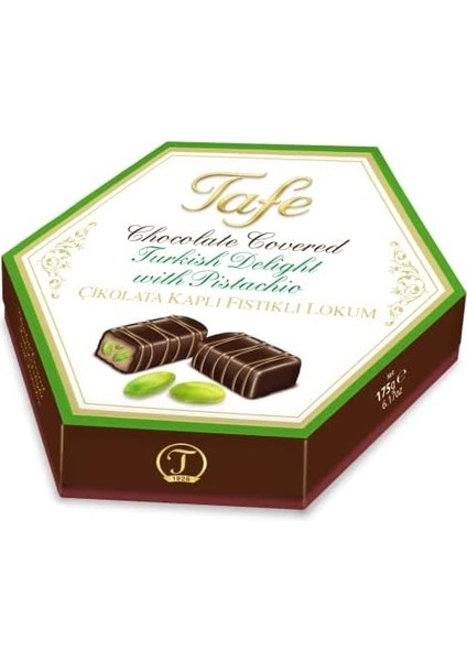 Tafe Çikolata Kaplı Antep Fıstıklı Lokum Hediyelik Kutu 175G modelleri