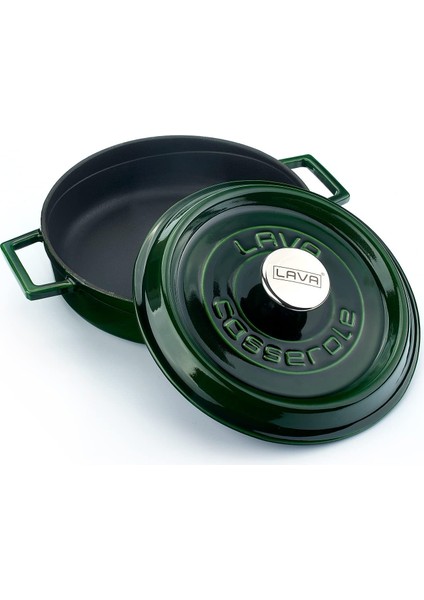 Metal Premium Serisi - Döküm Çok Amaçlı Tencere, Yuvarlak, 24 Cm, Majolik Yeşil