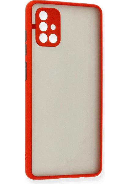 Samsung Galaxy A71 Kılıf Montreal Silikon Kapak - Kırmızı fırsatları