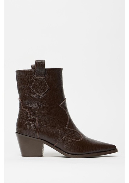 Kahverengi Kadın Sivri Burun Kovboy Bot modelleri