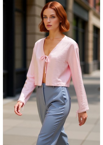 Kadın V Yaka Bağlantılı Düşük Kollu Dokuma Bluz Kaliteli Şık Rahat Modern Zarif Günlük modelleri