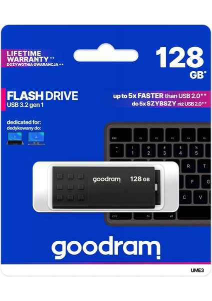 USB-UME3-1280K0R11-128GB 3.2 Gen.1 USB Bellek