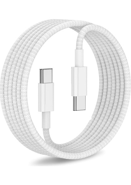 C-C, Örgülü, Güçlendirilmiş Boyun, 60WATT Pd Hızlı Şarj & Kablosu, 15/16 ve Için (100 Cm)
