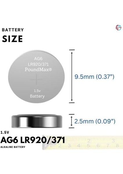10 Adet Ag6 (370,371,LR921,LR69,SR920W) 1.5V Alkalin Düğme Pil modelleri