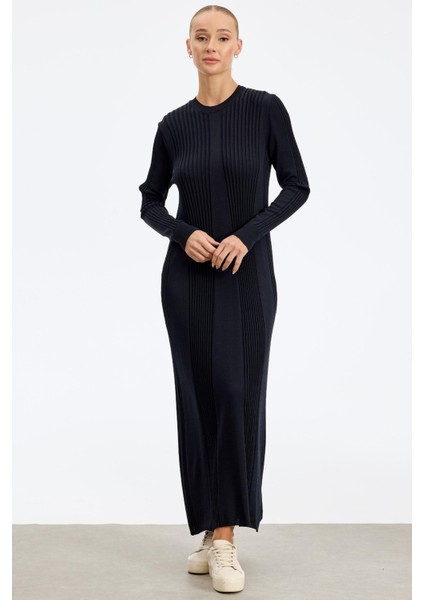 21638 Fitil Detaylı Rayon Elbise