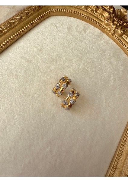 Marka Model Zirkon Taş Gold-Silver Küpe modelleri
