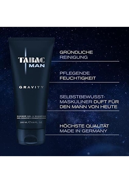 Tabac Man Gravity Shower Gel & Shampoo 200 ml Erkek Duş Jeli ve Şampuan
