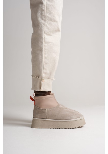 Nadia Kadın Bej Kışlık Içi Kürklü Kalın Taban Bot fiyatları