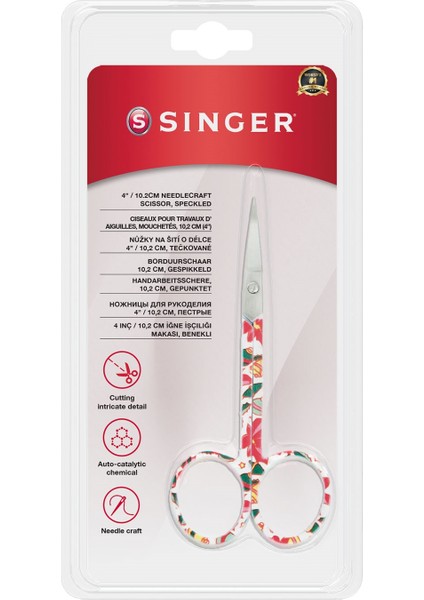 Kıvrık Uçlu Renkli Nakış Makası (4&quot;)