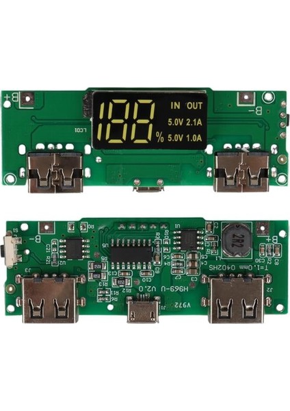 WK-22851 Lityum Pil Powerbank Şarj Modülü Dijital Ekranlı Iki Port 5V-2.1A