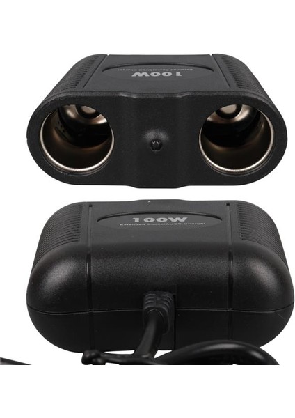 1642 12-24V 100W 70CM Kablolu 2'li Araç Çakmak Çoklayıcı fırsatları