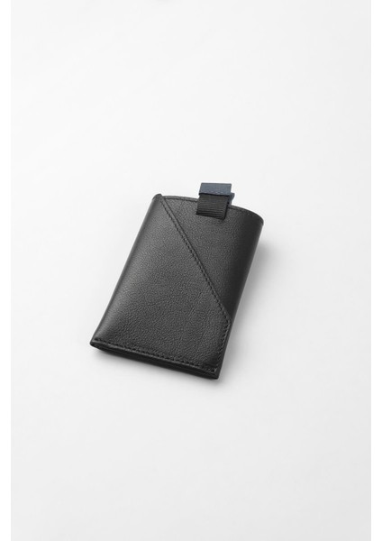 Hakiki Deri Minimalist Ince Kartlık - 2511 - Siyah/parlement fiyatları