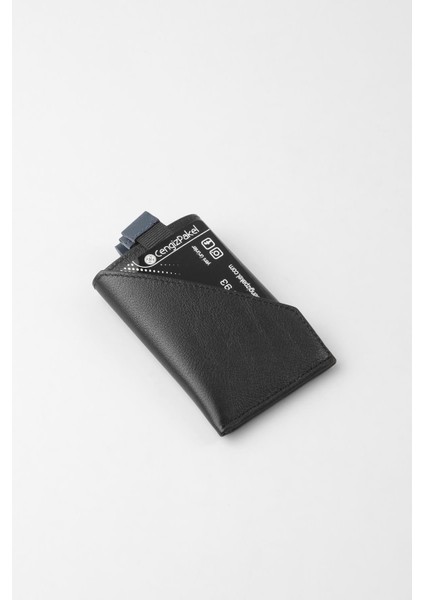 Hakiki Deri Minimalist Ince Kartlık - 2511 - Siyah/parlement modelleri