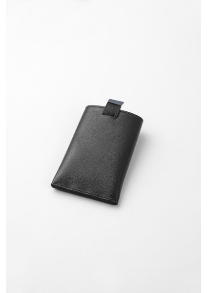 Hakiki Deri Minimalist Ince Kartlık - 2511 - Siyah/parlement indirimleri