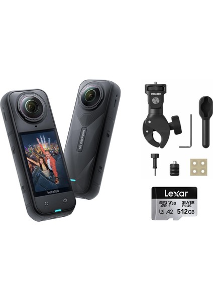 X5 Aksiyon Kamerası - Motosiklet Kiti 512 GB (Heavy)