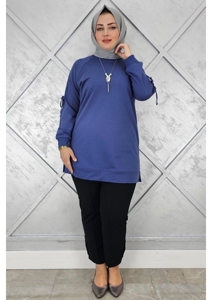 Kadın Kolu Aksesuar Detaylı Tesettür Tunik