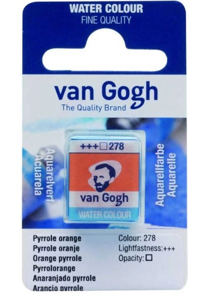Van Gogh 1/2 Tablet Sulu Boya 278 Pyrrole Orange