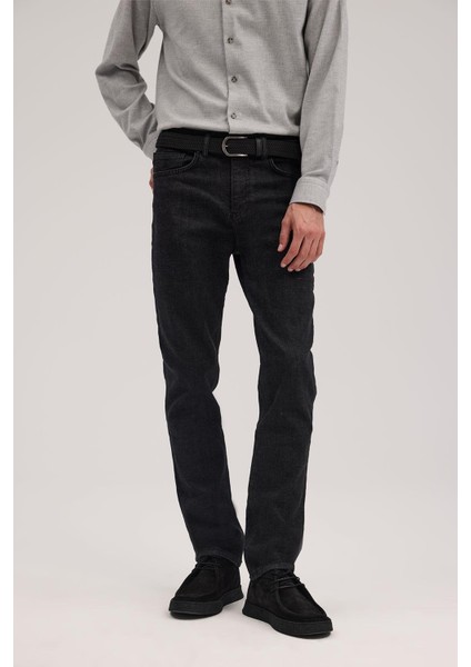 Antrasit Comfort Fit Pamuklu Jean Kot Pantolon