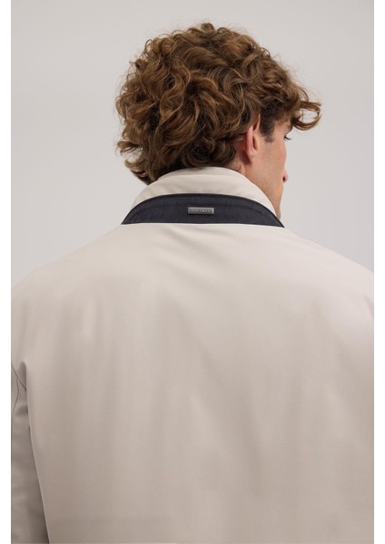 Bej Comfort Fit Hakim Yaka Mont indirimleri