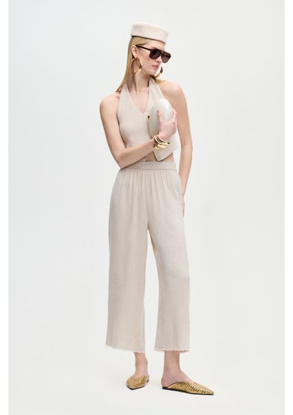 Keten Natürel Yelek