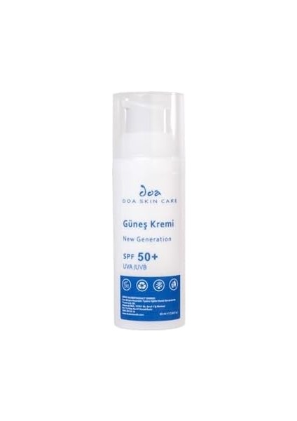 Doa Skin Care New Generation Güneş Kremi SPF50+ (60ML) - Hafif Yapılı & Mat Bitişli Vegan Güneş Kremi fiyatları