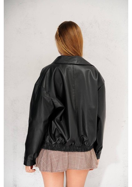 Oversize Siyah Deri Ceket - Trend Alarmı ???? fırsatları