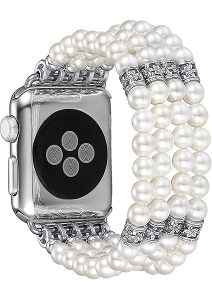 Ally Apple Watch 7-8 45MM 6-5-4 44MM Full Boncuk Taşlı Kordon Kayış 3-2-1 42MM-( - N015J858-M50 fiyatları