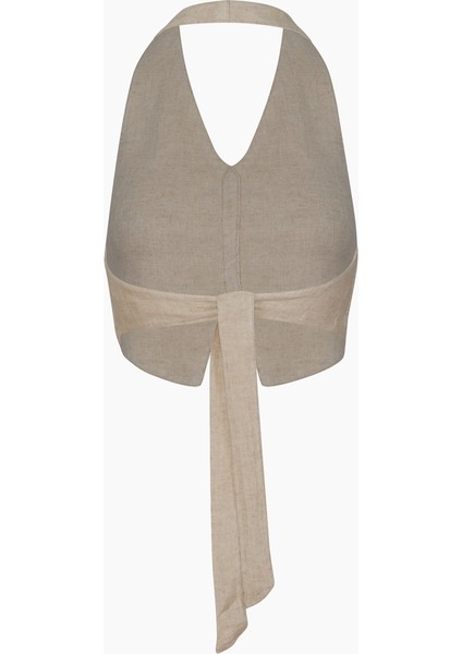 Keten Natürel Yelek