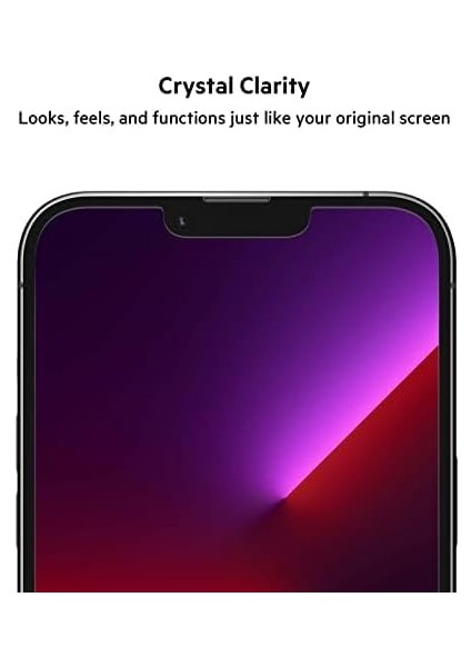 14, 13 Pro Max 2&apos;li Paket Ekran Temperedglass, Dahil Edilen Kılavuz Çıkartmalarıyla Uygulama Kabarcıksız modelleri
