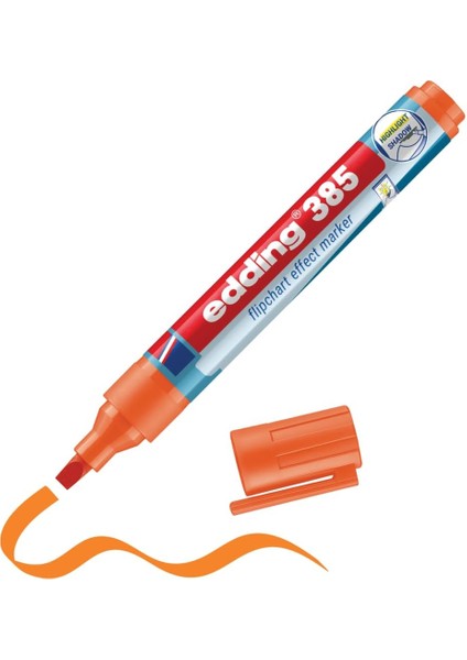 385 Flipchart Efekt Markörü Turuncu