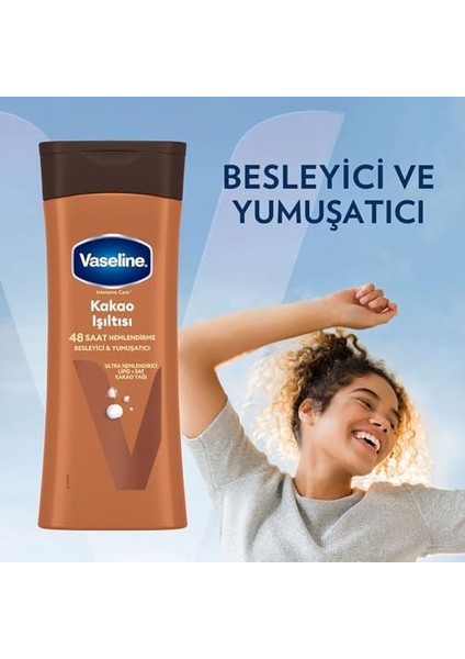 Vaseline Vücut Losyonu Kakao Işıltısı Parlaklığını Kaybetmiş ve Kuru Ciltler Için 400 ml