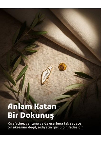 Filistin Haritası Içinde Bayrak & "palestıne" Beyaz Rengi Yaka Rozeti A300049 indirimleri
