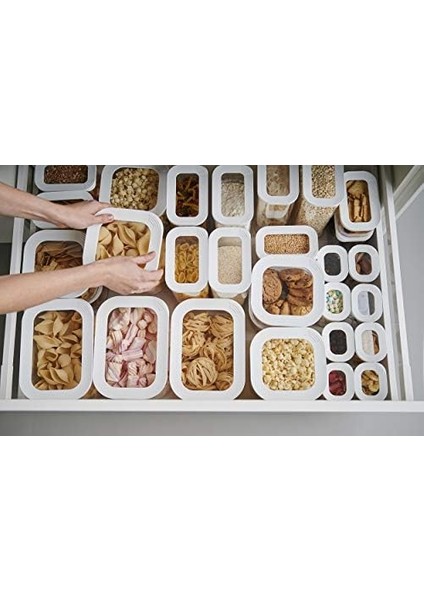 Saklama Kabı Seti Modula 3 Parça Beyaz – 2 x 1000 ml ve 1 x 2000 ml – Kuru Gıdalar Için Kapaklı Saklama Kutusu – Saklama Kutuları ve Düzenleme Kutuları fiyatları