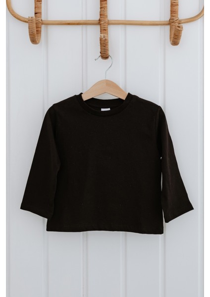 Uzun Kollu ve Pamuklu Siyah Tişört Erkek Çocuk modelleri