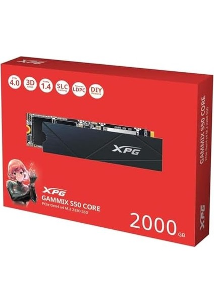 Adata Gammıx S50 Core 2tb Nvme SSD – Pcıe GEN4X4, 3500MB/S Okuma, 2800MB/S Yazma, M.2 2280, Ps5 Uyumlu fiyatları