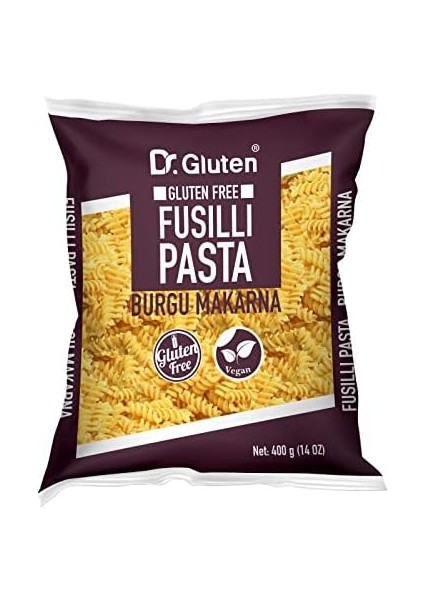 Dr. Gluten Glutensiz Burgu Makarna (Fusilli) 400 gr
