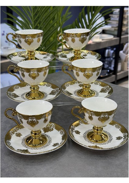 Lüx Porselen 6 Lı Belmonde Fincan Takımı