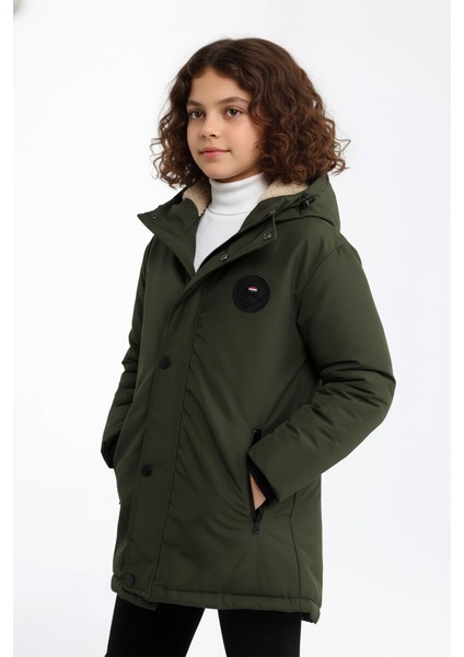 İçi Kürklü Su ve Rüzgar Geçirmez Kapüşonlu Kız Çocuk Mont fırsatları