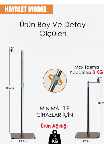 Projeksiyon Cihazı Standı Ayaklı Projeksiyon Hayalet Model Ayarlanabilir Yükseklik Tripod