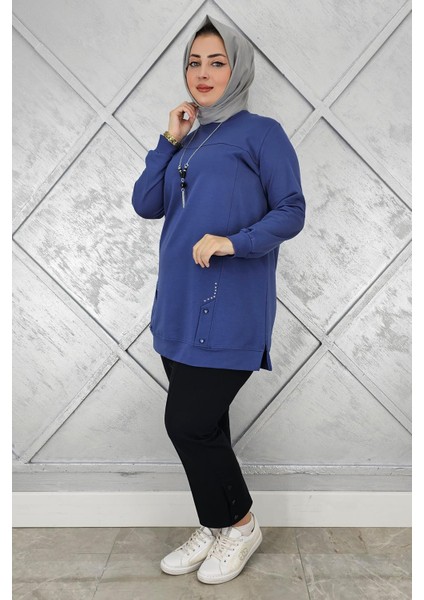 Kadın Kolye Detaylı Taşlı Tesettür Tunik fiyatları